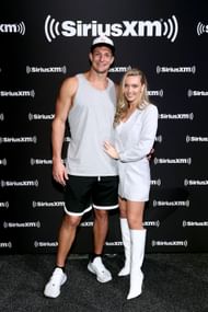 Camille Kostek and Gronk at the SiriusXM At Super Bowl LIV - Day 3